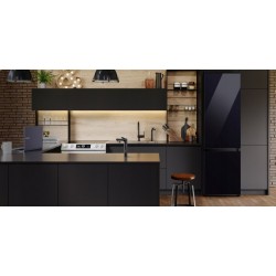 Combina frigorifica marca SAMSUNG RB38A7B5D22 - usa sticla neagra 